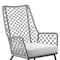 Armen Living Marco Indoor Outdoor Steel Lounge Chair with Gray Rope and Gray Cushion LCMPCHGRY - alternate 5
